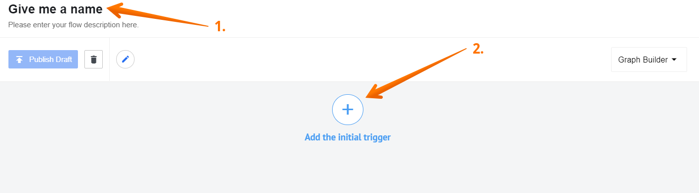 Designer page - add initial trigger