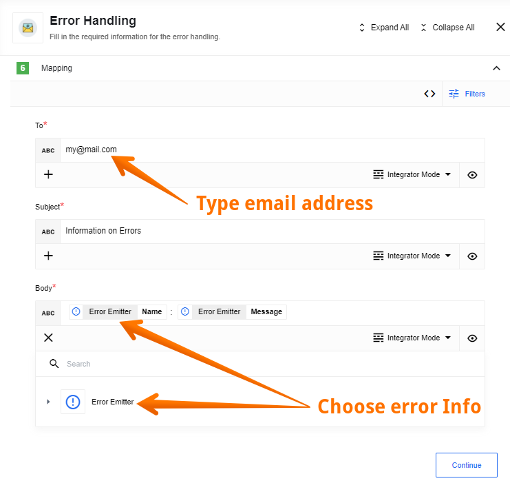 Configure component Input