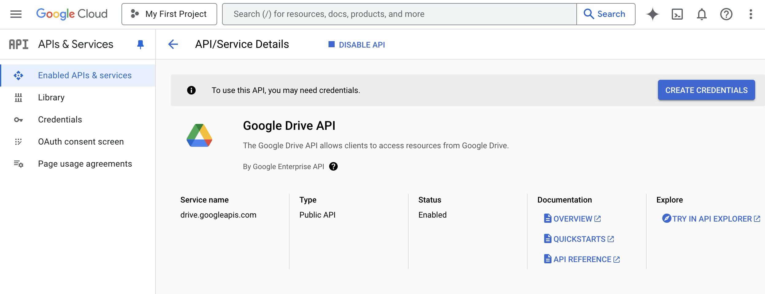 Google Drive API