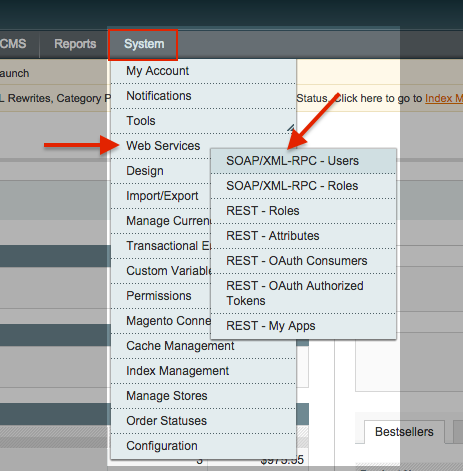 Navigate to SOAP/XML-RPC -Users